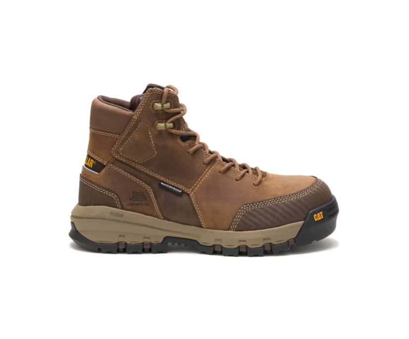 Caterpillar Device Waterproof Composite Toe - Sicherheitsstiefel Herren DunkelBeige - Schweiz SEFD-6